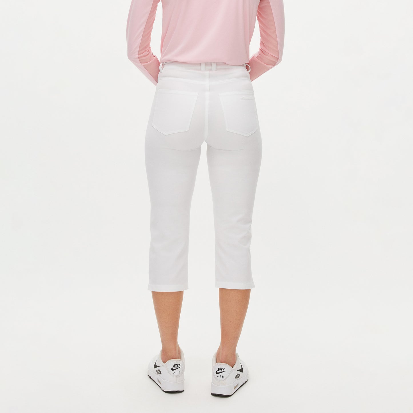Rohnisch Ladies Lightweight Comfort Golf Capris in White