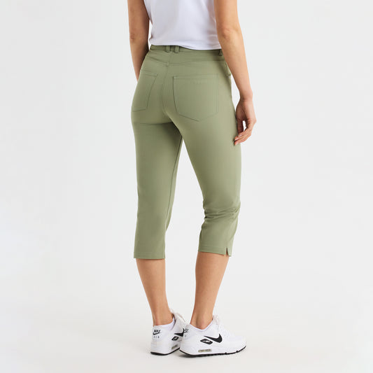 Rohnisch Ladies Lightweight Golf Capris in Sage Green