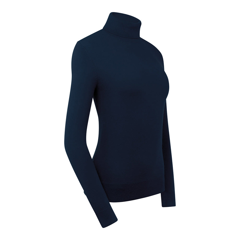 Pure Golf dames klassieke coltrui in marineblauw GolfGarb