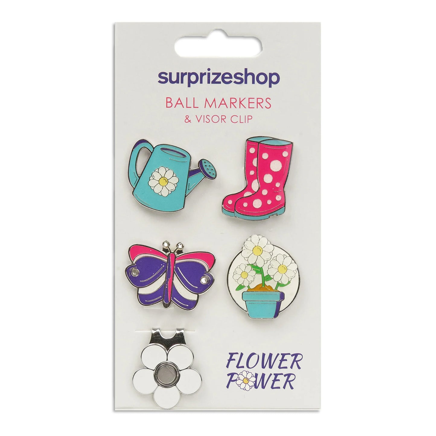 Surprizeshop Golf Ball Marker & Visor Clip Set
