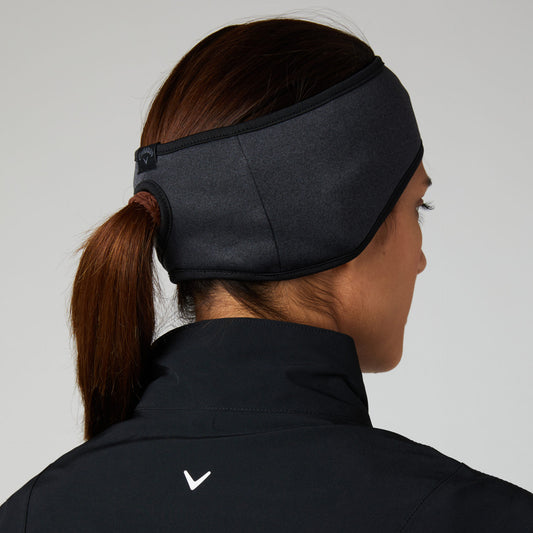Callaway Ladies Fleece Lined Ponytail Headband in Black
