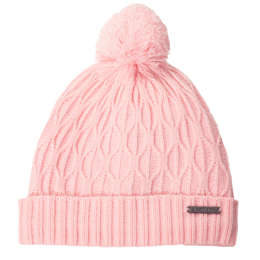 Green Lamb Ladies Fleece Lined Knitted Bobble Hat