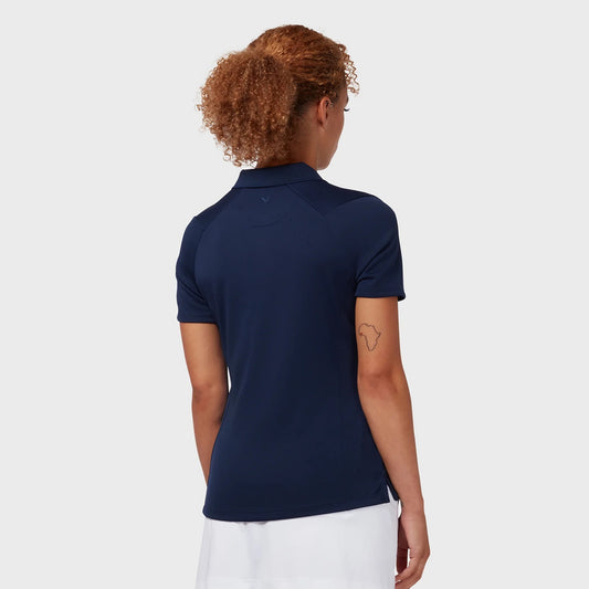 Callaway Ladies Short Sleeve Swing Tech Polo with Opti-Dri in Peacoat Navy