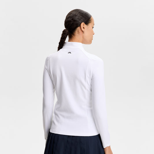 J.Lindeberg Ladies 1/4 Zip Mid-Layer - Lightweight Warmth for Active Days