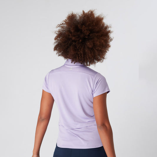 Swing Out Sister Ladies Cap Sleeve Golf Polo in Digital Lavender