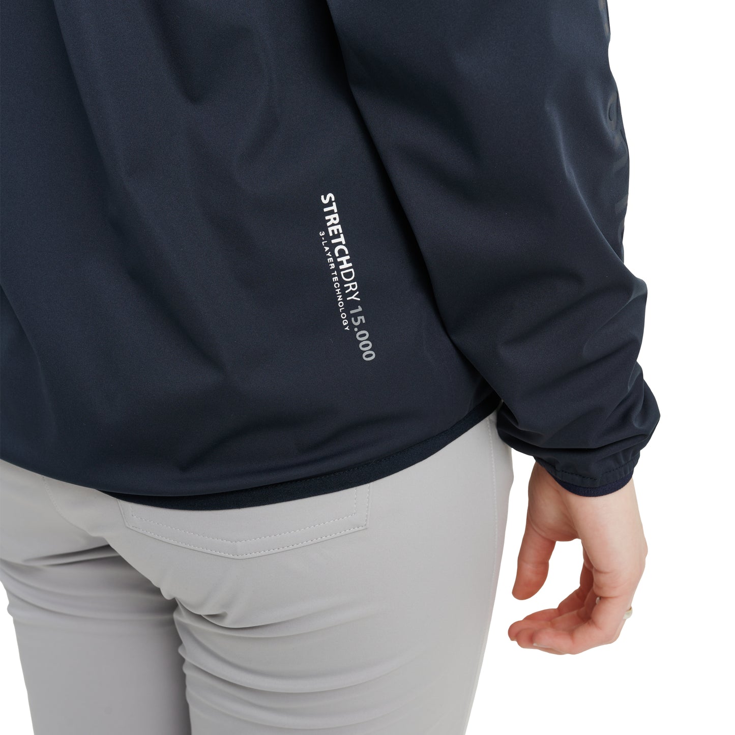 Abacus Ladies Navy Bounce Waterproof Hoodie