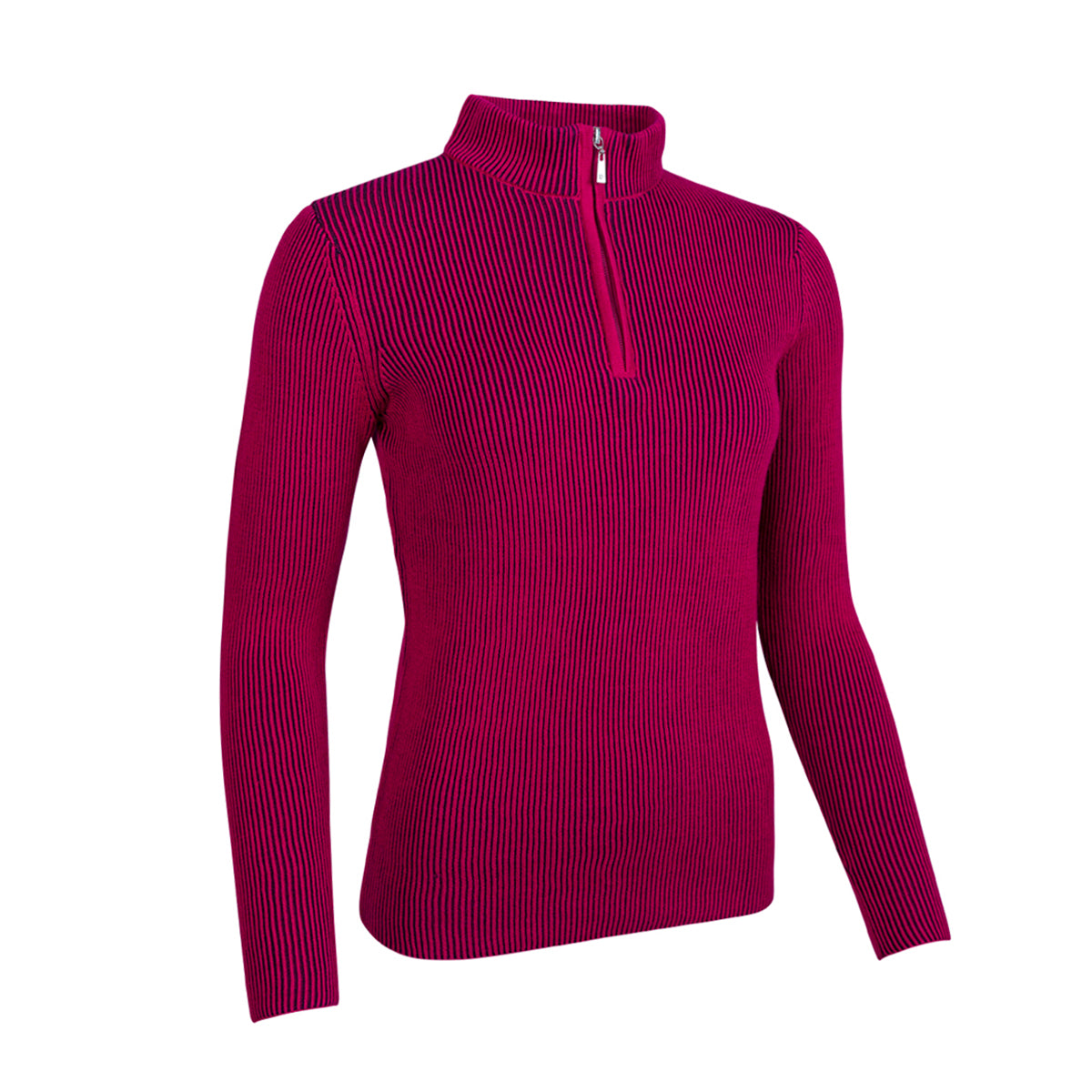 Glenmuir Ladies Two-Tone Ribbed Sweater - Perfect for Year-Round Layering