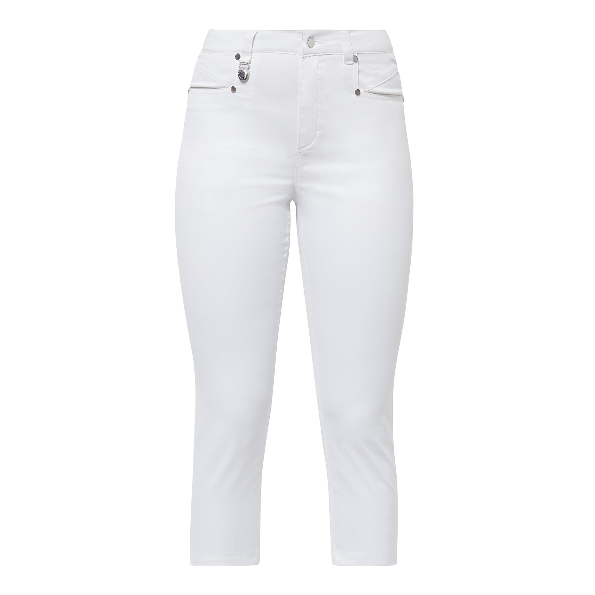 Rohnisch Ladies Chic Slim-Fit Capris in White - Size 14 Only Left