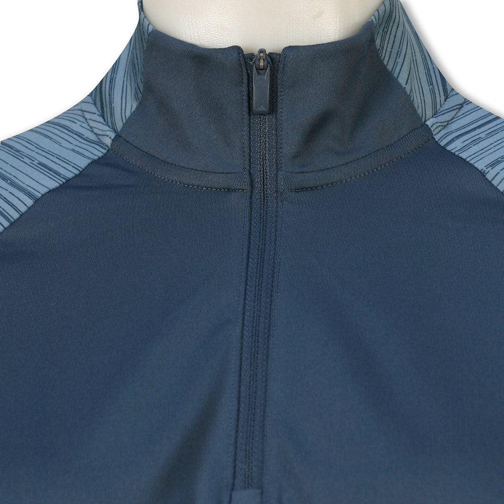 adidas Ladies Long Sleeve Mock Neck Golf Top in Preloved Ink