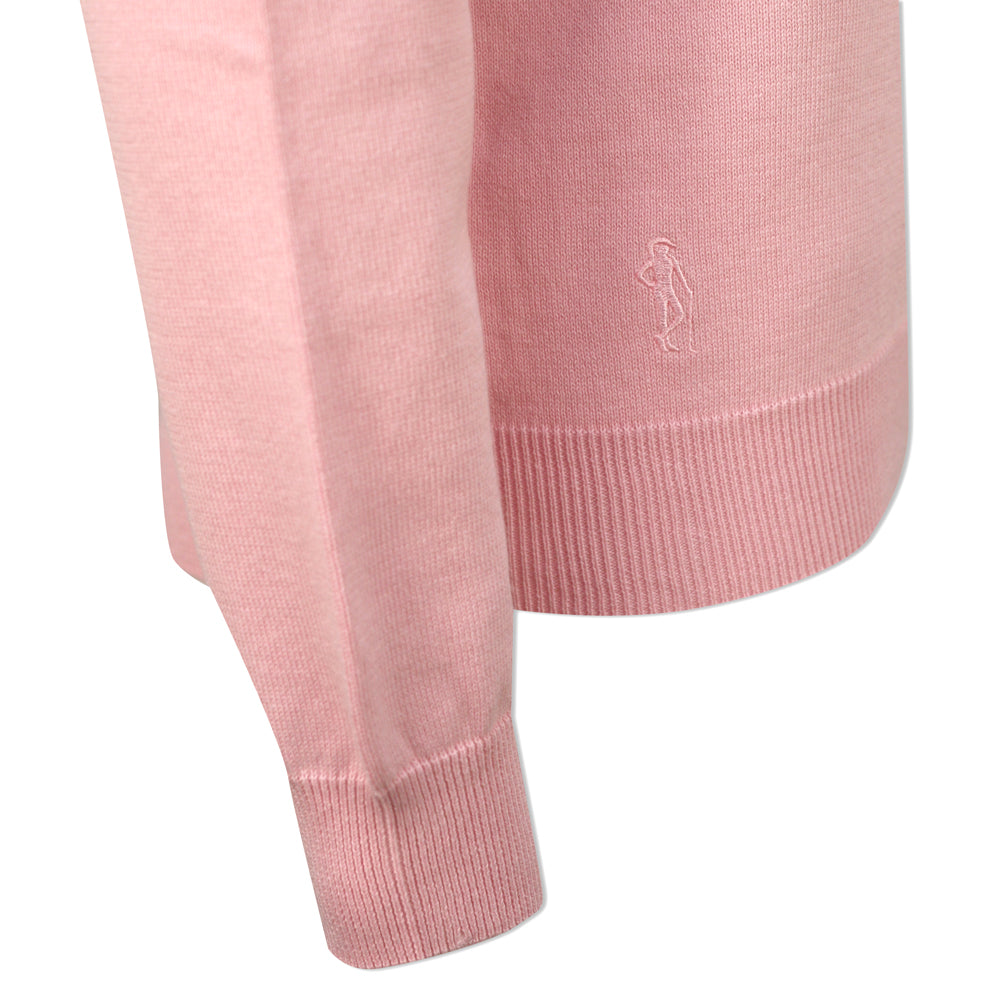 Glenmuir Ladies 100% Cotton V-Neck Sweater in Candy Pink