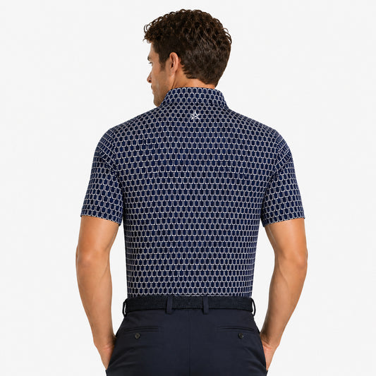 Swing Out Sister Men's Navy Short Sleeve Pique Polo for Modern Heritage Style & All-Day Comfort