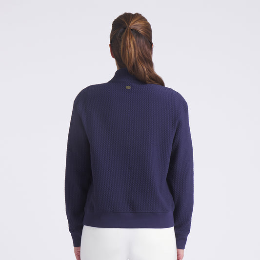 Puma Ladies Mid-Layer Top with Honeycomb fabric in Navy