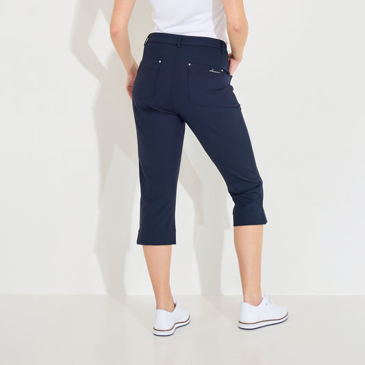 Abacus Ladies Capris in Navy - Refined Comfort for On & Off the Course