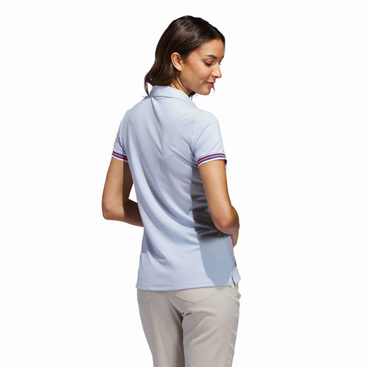 adidas Golf Ladies Short Sleeve Polo with Contrasting Trim for Feminine Flair with Every Swing