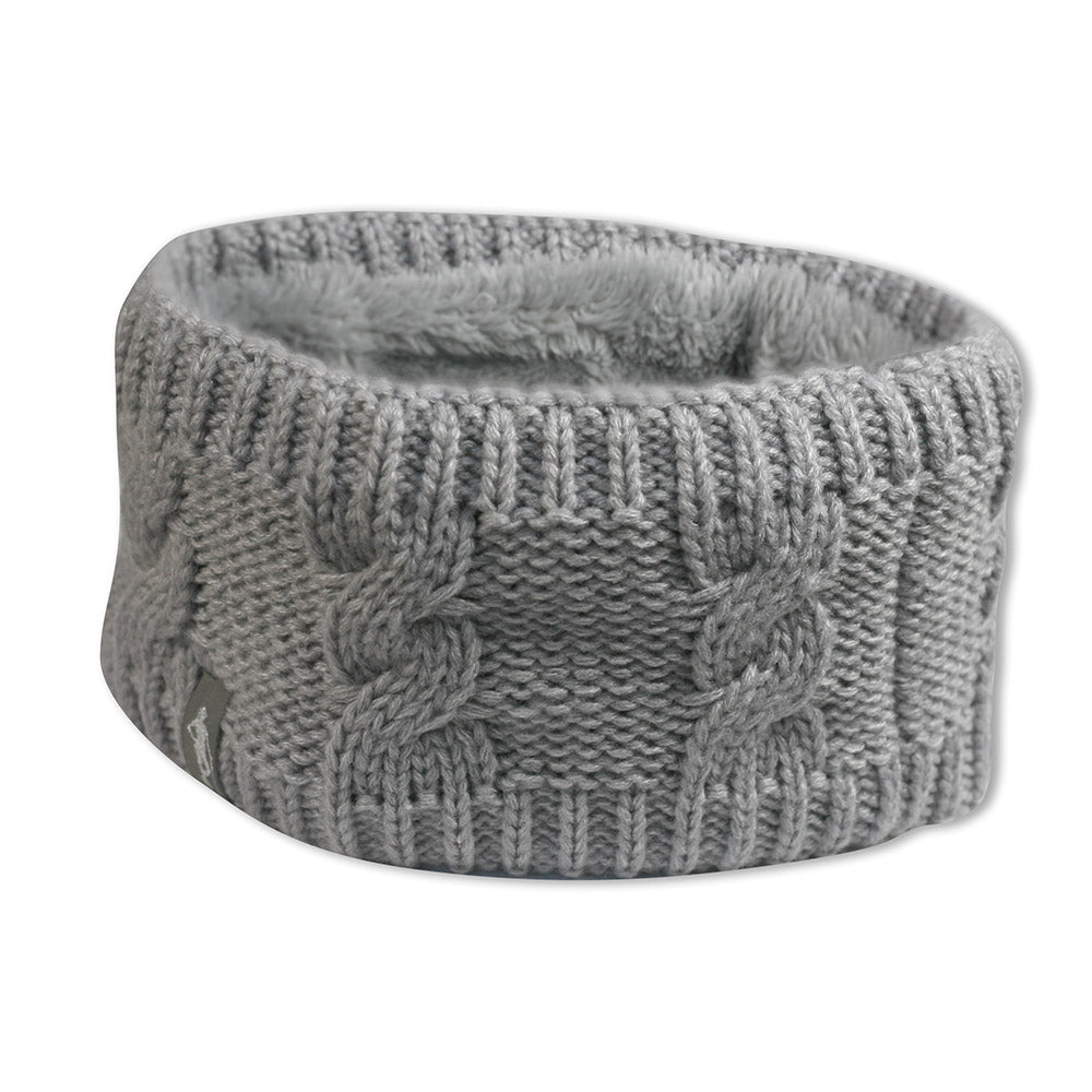 Glenmuir Ladies Thermal Lined Knitted Headband in Light Grey Marl