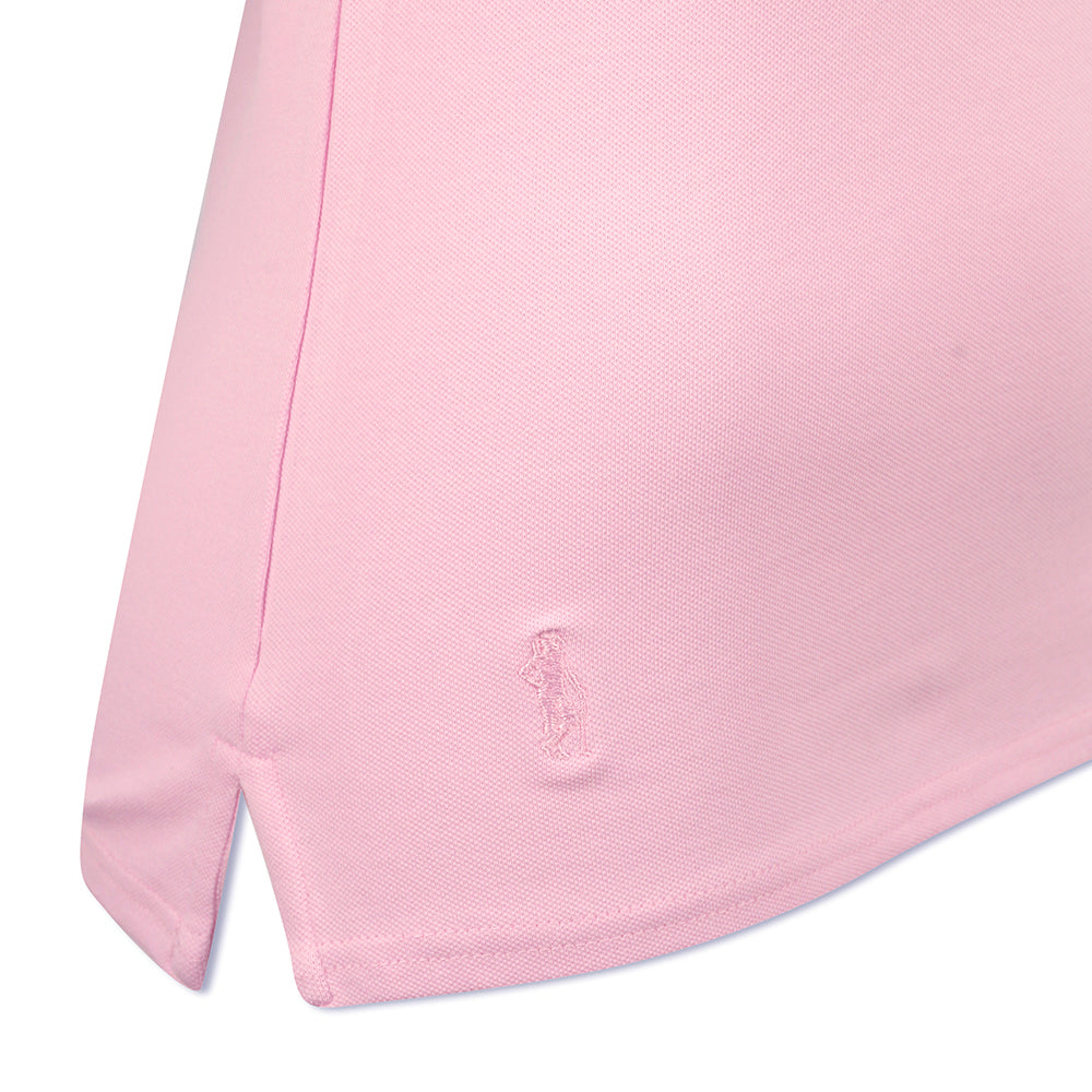 Glenmuir Ladies Pique Knit Short-Sleeve Polo with Soft Cotton Finish in Candy Pink