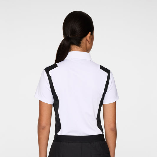J.Lindeberg Ladies Polo with Shaped Contrast Panels