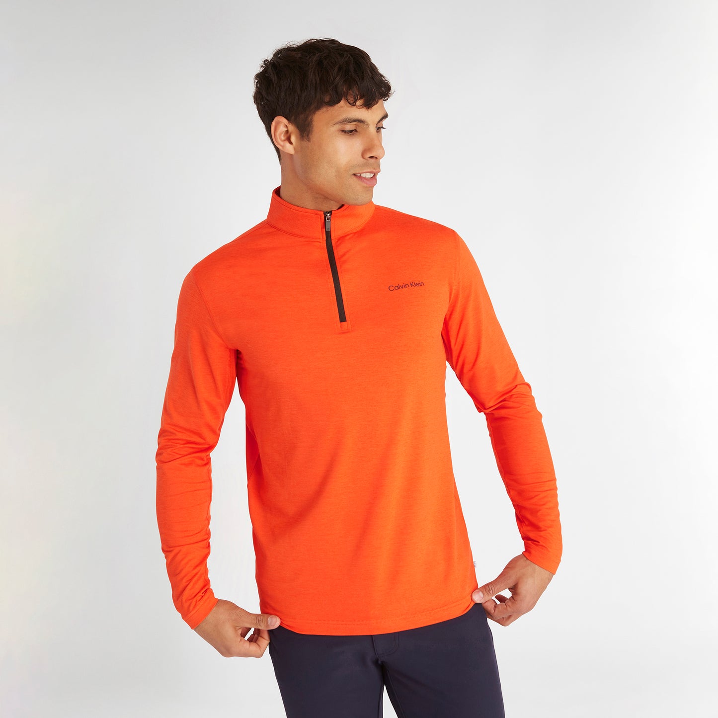 Calvin Klein Technical Zip-Neck Top