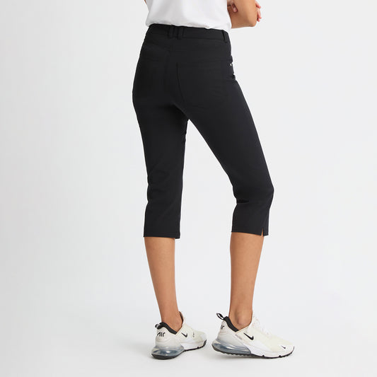 Rohnisch Ladies Black Lightweight Golf Capris