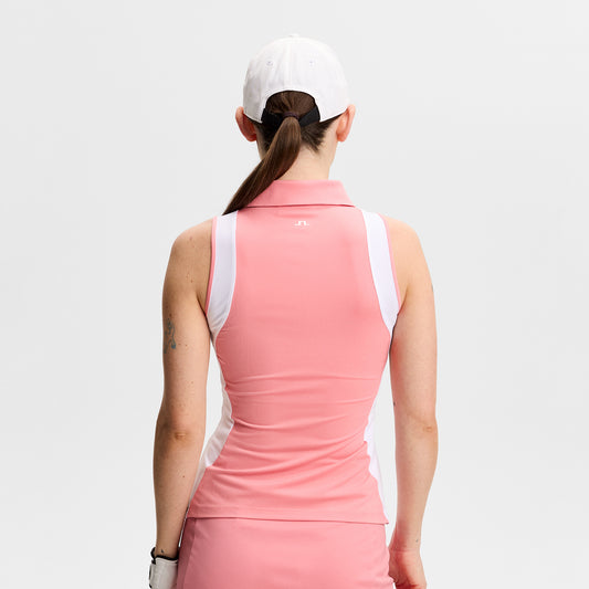 J.Lindeberg Ladies Sleeveless Polo for a Sleek Fit & Confident Play