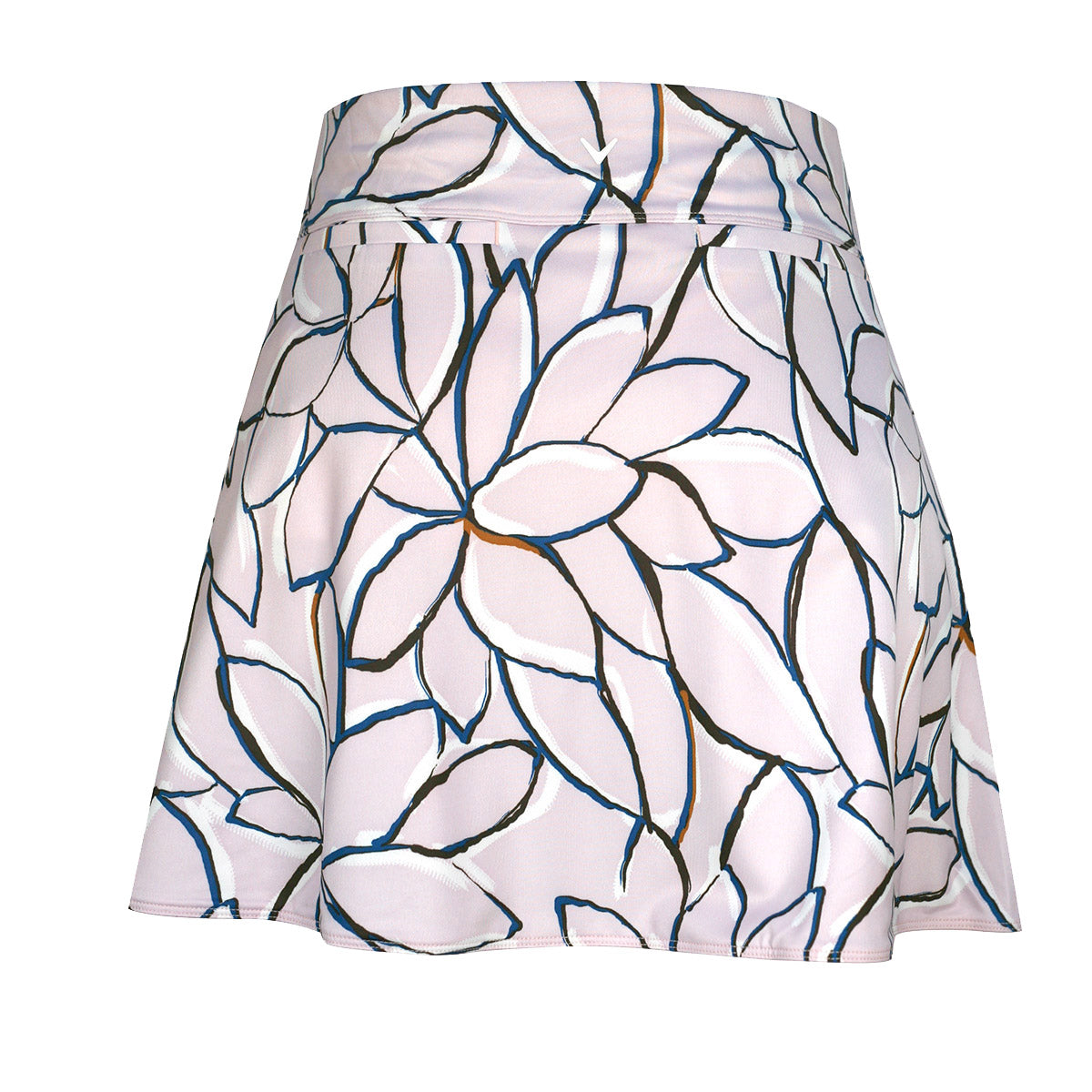 Callaway Ladies Pull-On Skort with Linear Floral Print in Pink Nectar