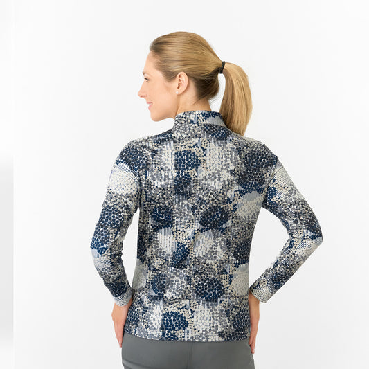 Pure Golf Ladies Long Sleeve Mid-Layer in Dot Print