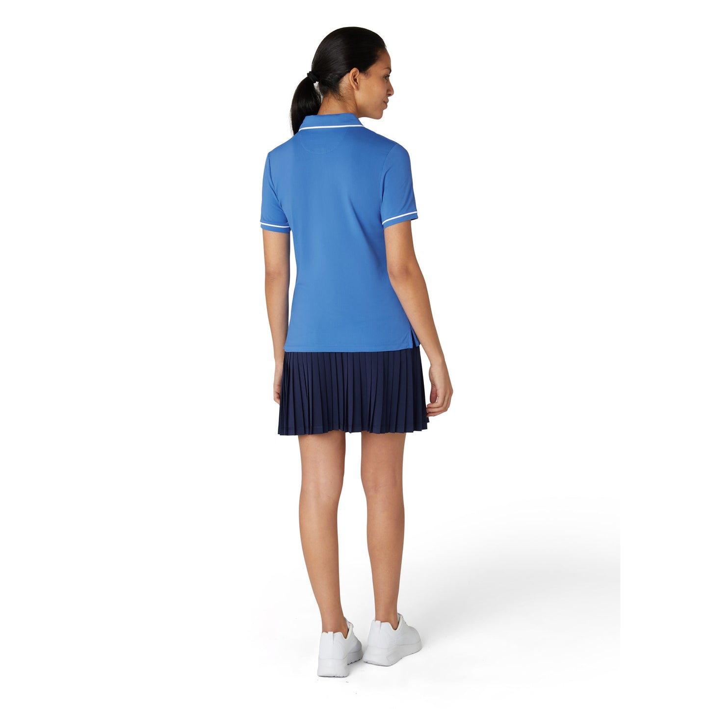 Original Penguin Ladies Short Sleeve Polo with Contrast Piping in Nebulas Blue