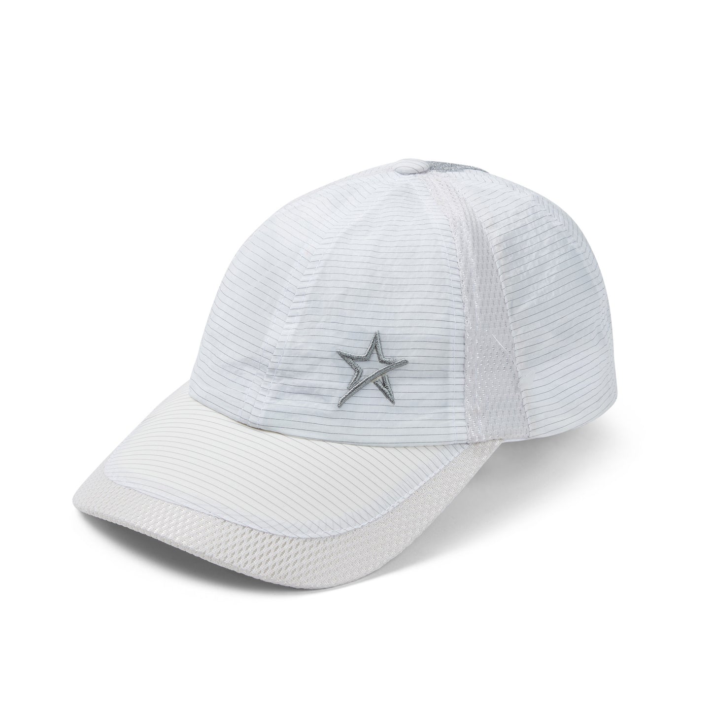 Swing Out Sister Ladies Golf Cap in White with Fine Black Stripe