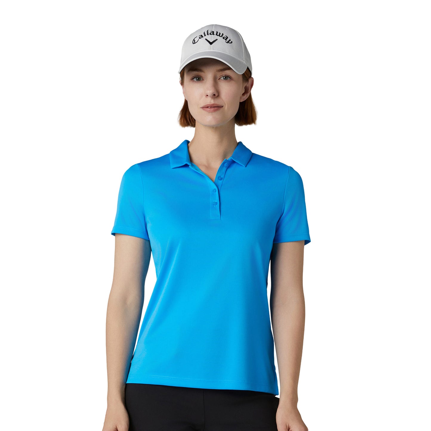 Callaway Ladies Spring Break Blue Short Sleeve Polo with UV Block Protection