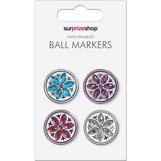 Surprizeshop Crystal Flower Ball Marker Set