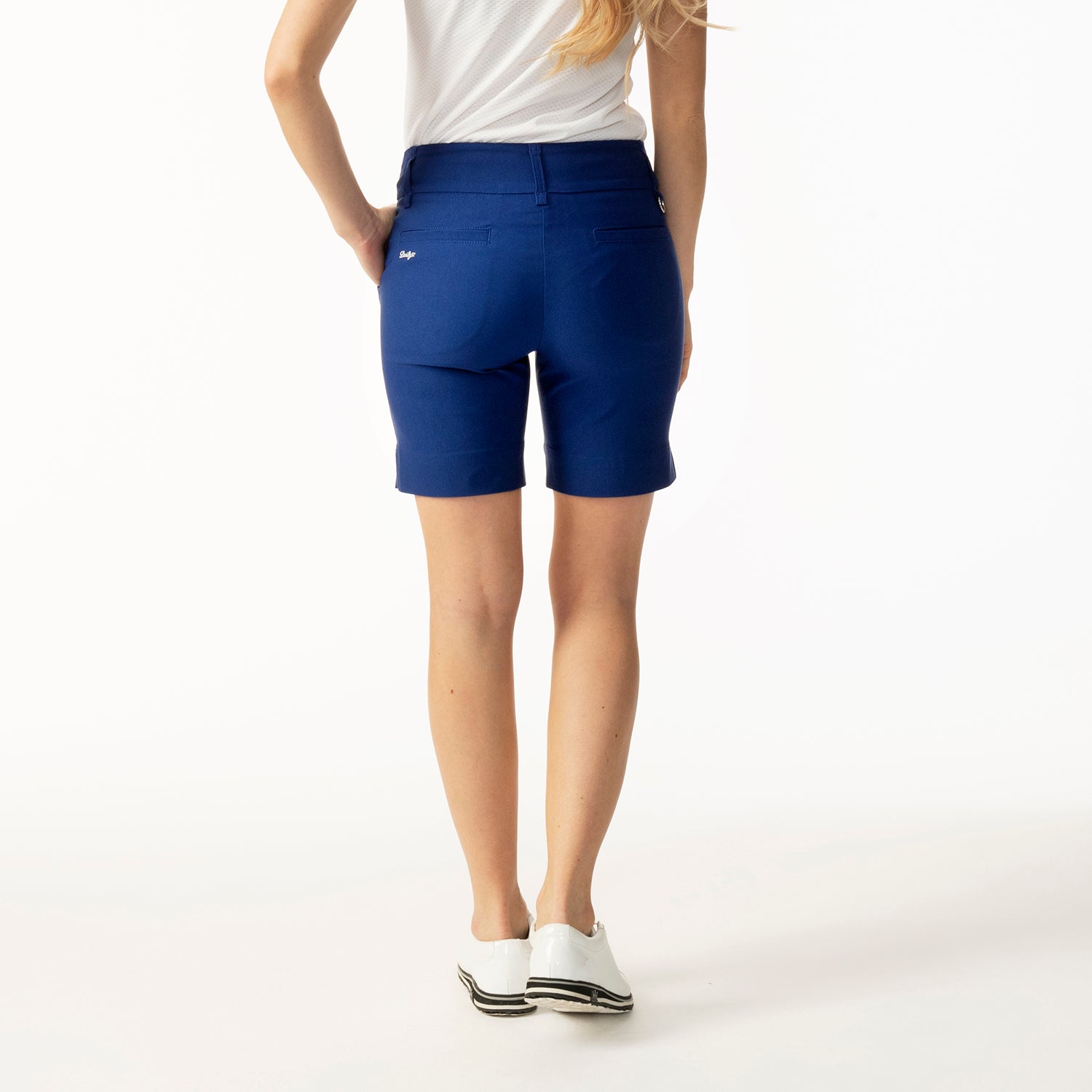 Daily Sports Ladies Shorter Length Pull-On Shorts in Spectrum Blue