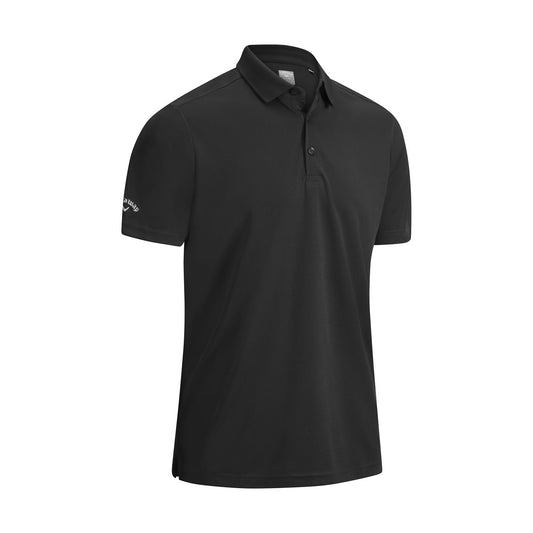 Callaway Mens Short Sleeve Solid Polo in Black