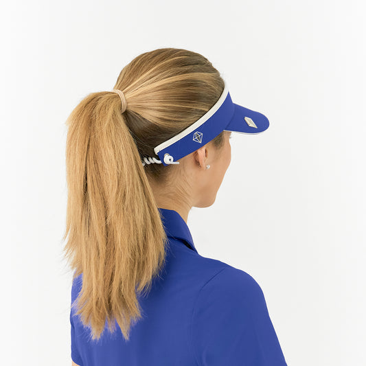 Pure Arielle Telephone Wire Visor in Yale Navy