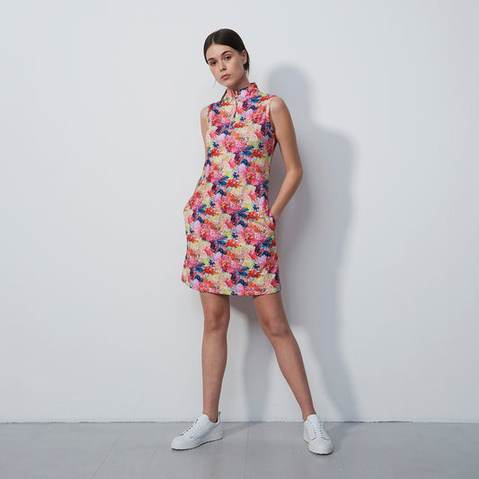 Daily Sports Ladies Abstract Flower Print Sleeveless Golf Dress