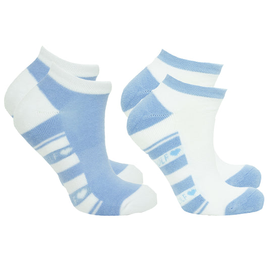 Pure Ladies 2 Pair Pack Socks in Pale Blue