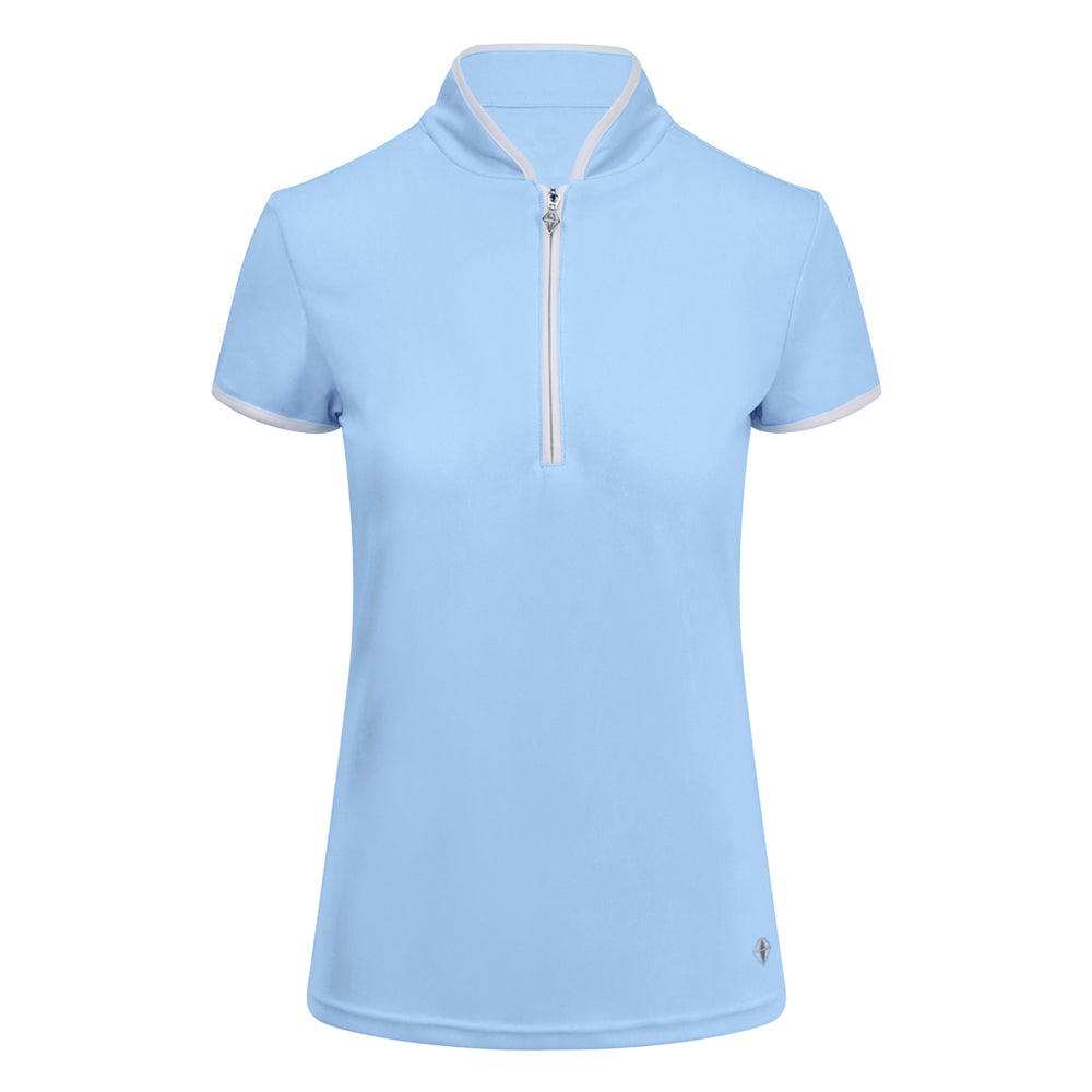 pale blue polo shirt womens