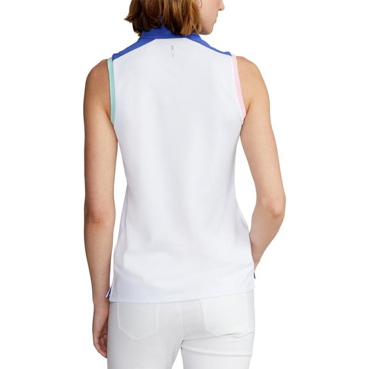 Ralph Lauren Ladies Zip Neck Sleeveless Golf Polo - Last One XS Only Left