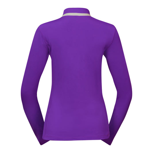 Pure Golf Ladies Full-Zip Mid-Layer Stretch Jacket in Purple