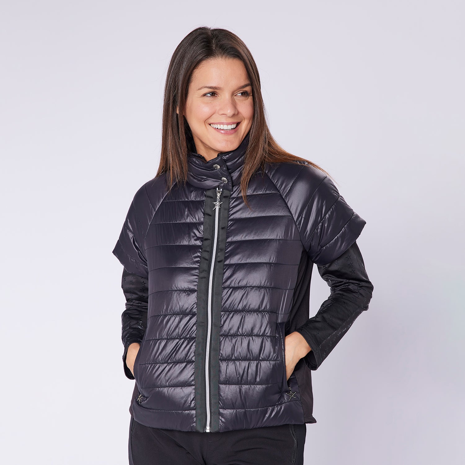 Half sleeve fashion padded jacket