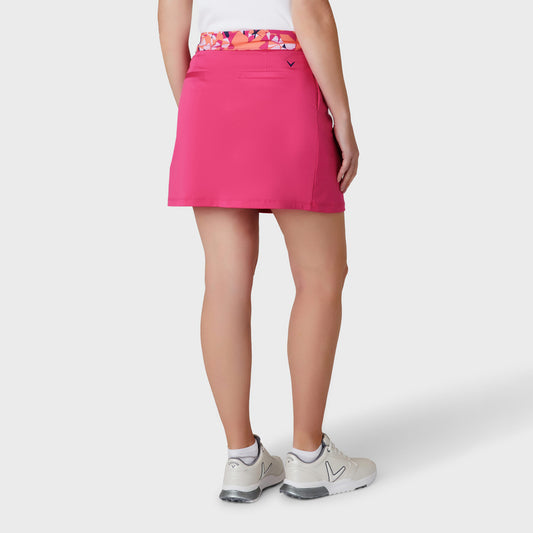 Callaway Ladies Geometric Floral Print Skort with Faux Wrap Front
