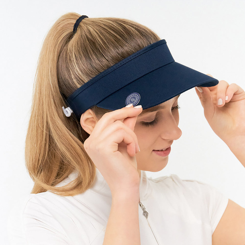 Telephone Wire Visor with Magnet & Ball Marker in Navy