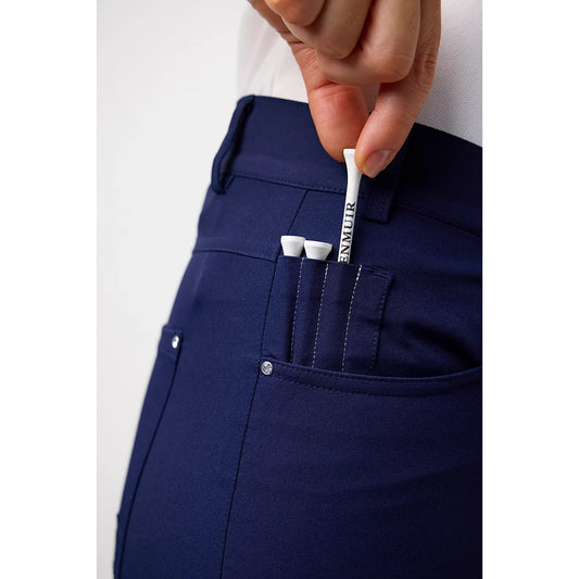 Glenmuir Ladies Navy Pedal Pushers - Tailored Stretch Fit with Diamanté Detailing