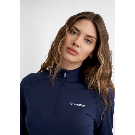 Calvin Klein Ladies Zip-Neck Top