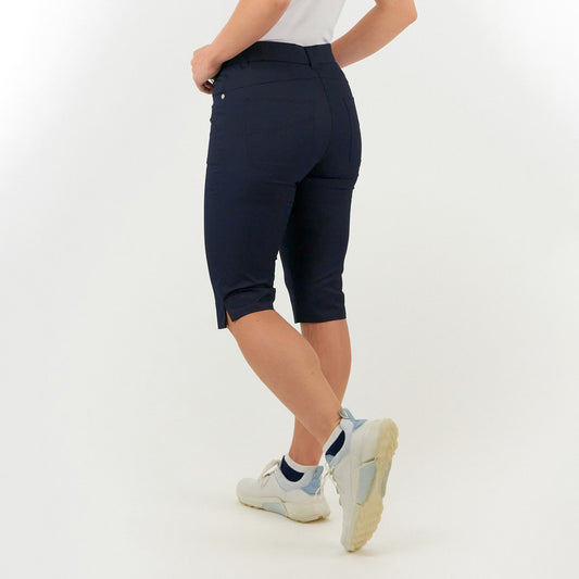 Pure Golf Ladies Lightweight Stretch Bermuda Shorts in Navy