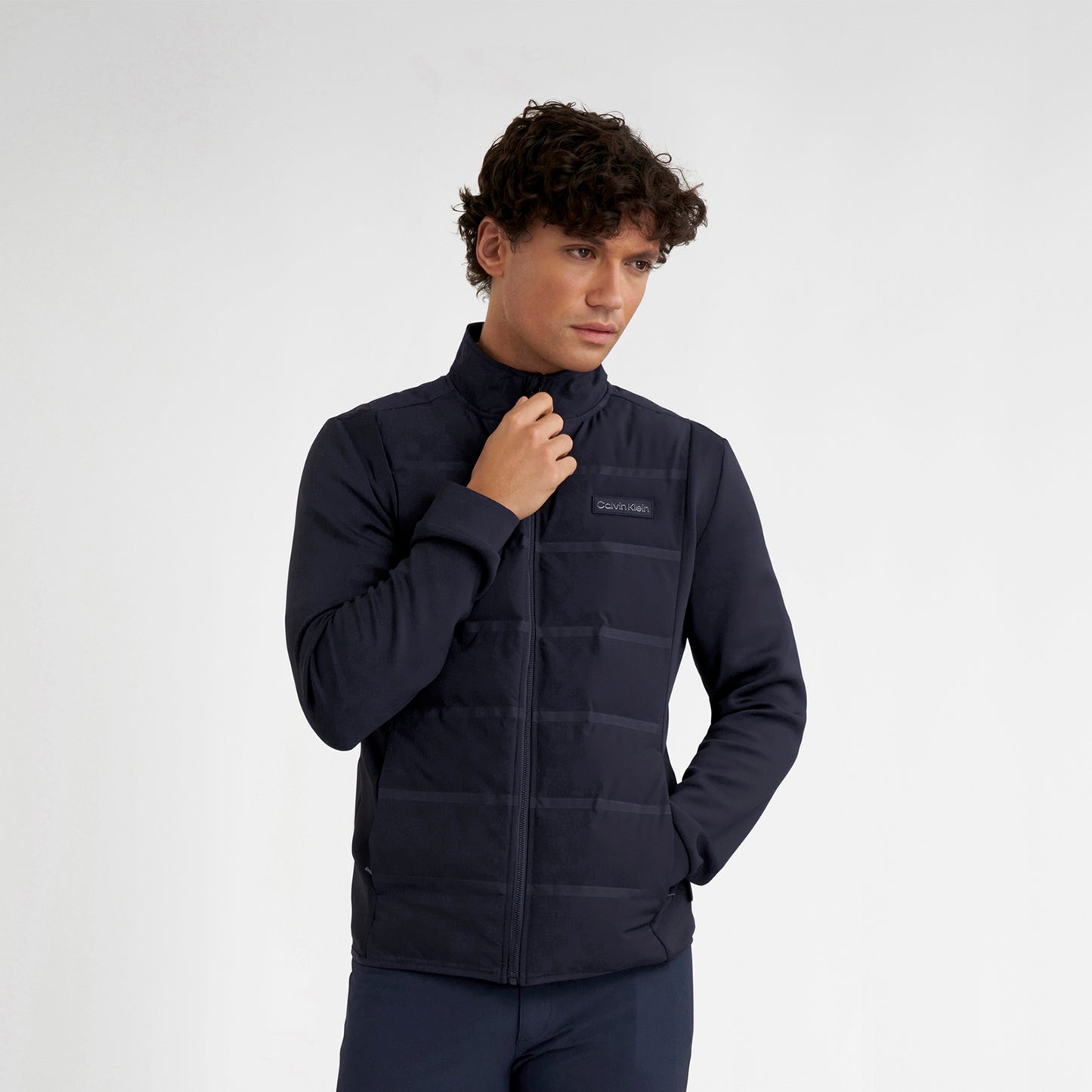 Calvin Klein Mens Hybrid Jacket in Navy