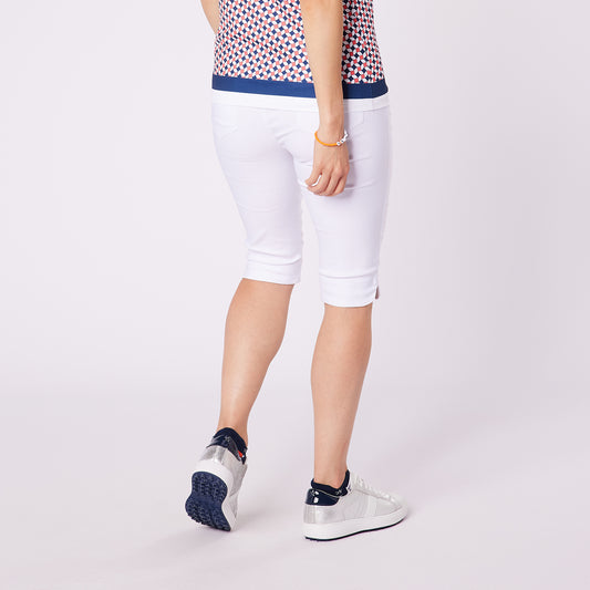 Swing Out Sister Ladies Pull-On Stretch City Shorts in White