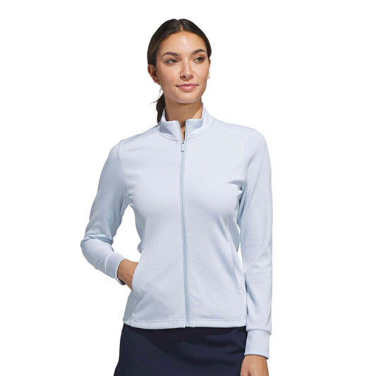 adidas Golf Ladies Full-Zip Textured Jacket – Lightweight Layering for Everyday Wear & On-Course Comfort