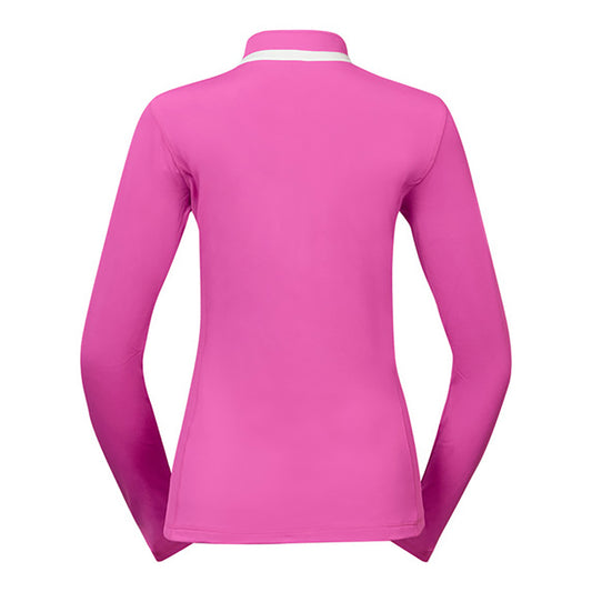 Pure Golf Ladies Mid-Layer Stretch Jacket with Full-Zip in Azalea Pink
