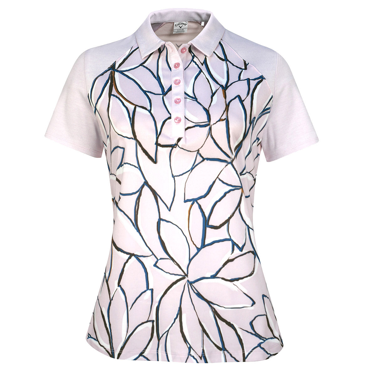 Callaway Ladies Short Sleeve Floral Pattern Golf Polo Shirt