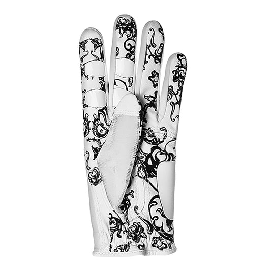 Surprizeshop Ladies Fine Mesh & Floral Grip Left Handed Glove in Black